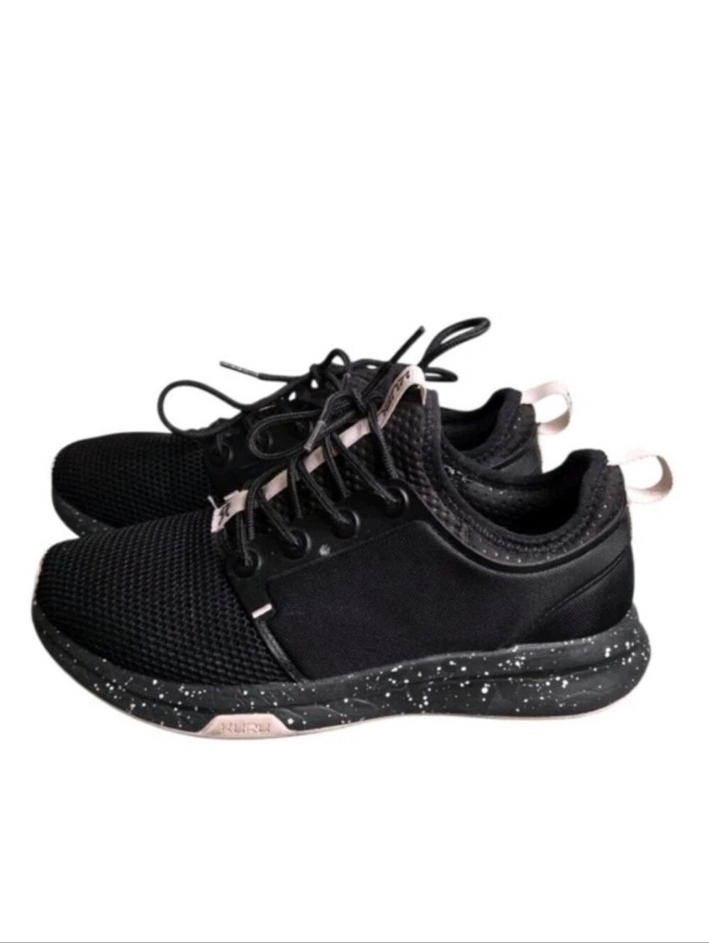 KURU Atom Womens Black Misty Lilac Sneakers Running Shoes Speckled Sz 9 20561290